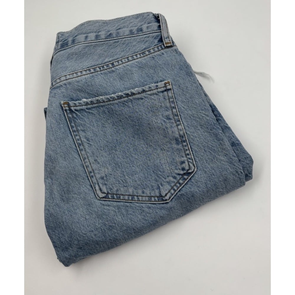 Agolde Women's 27 Jamie Blue Denim Distressed Ankle Skinny Jeans