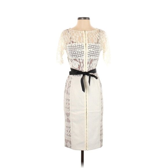NWT Anthropologie Beguile by Byron Lars Carissima Sheath in Ivory Dress 0 258