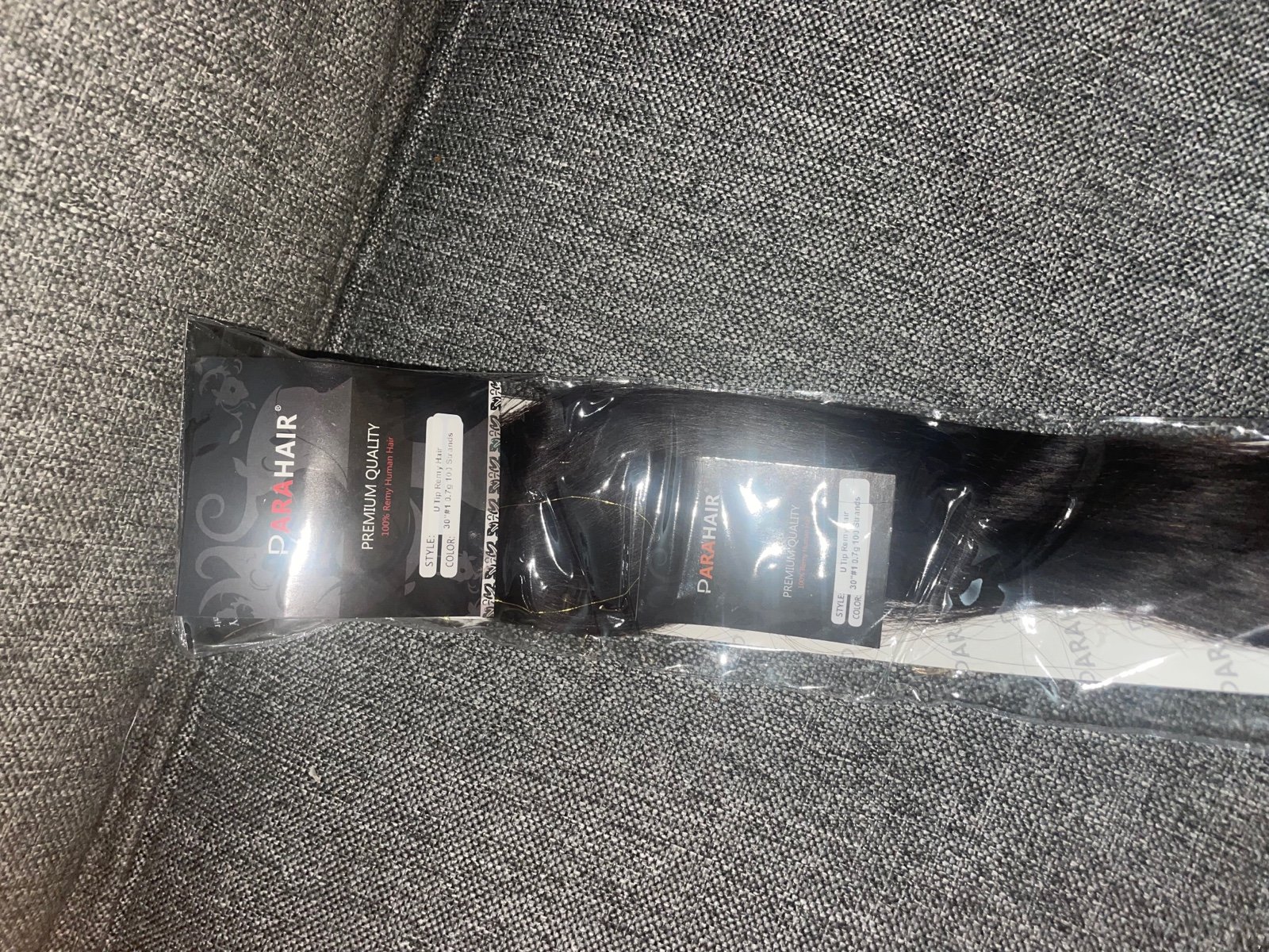 Black u tip extensions