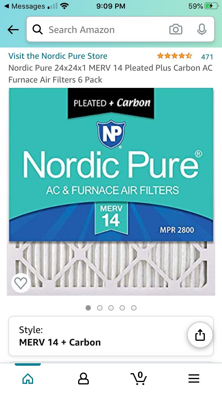 Nordic Pure AC Furnace Air Filters- 6