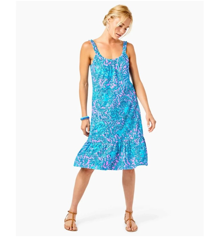 Lilly Pulitzer Collins Tank Midi Dress with Sash