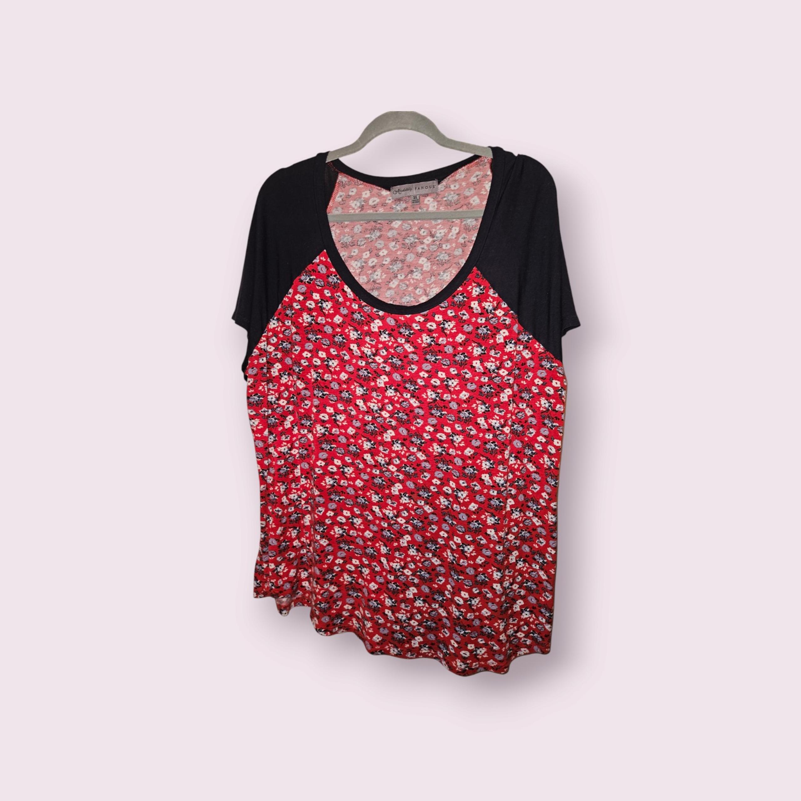 3X Absolutely Famous knit raglan top