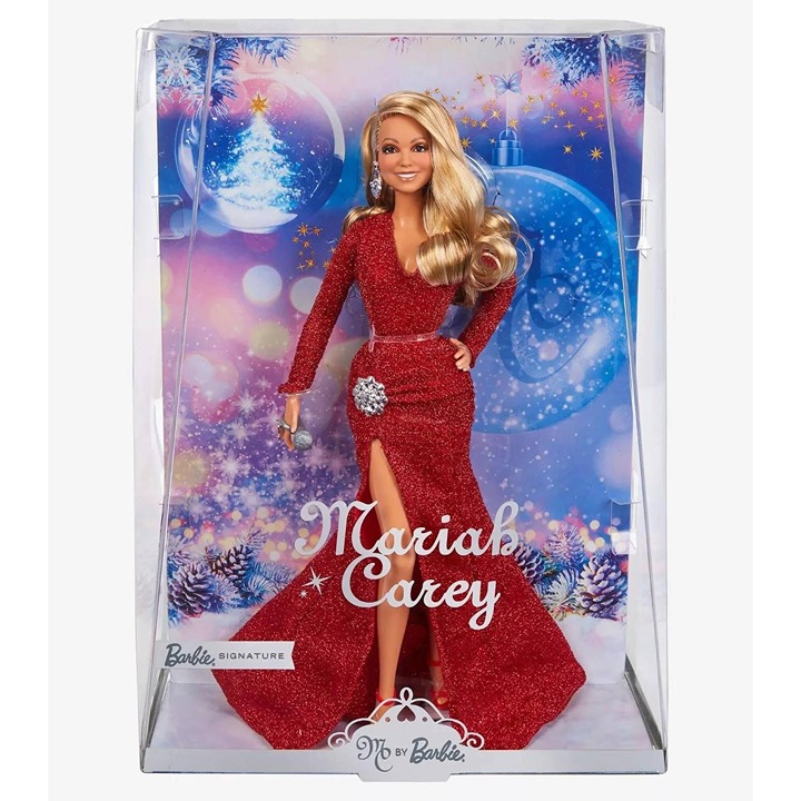 New! Barbie Signature Music Mariah Carey Holiday Doll Red Dress HJX17 Christmas