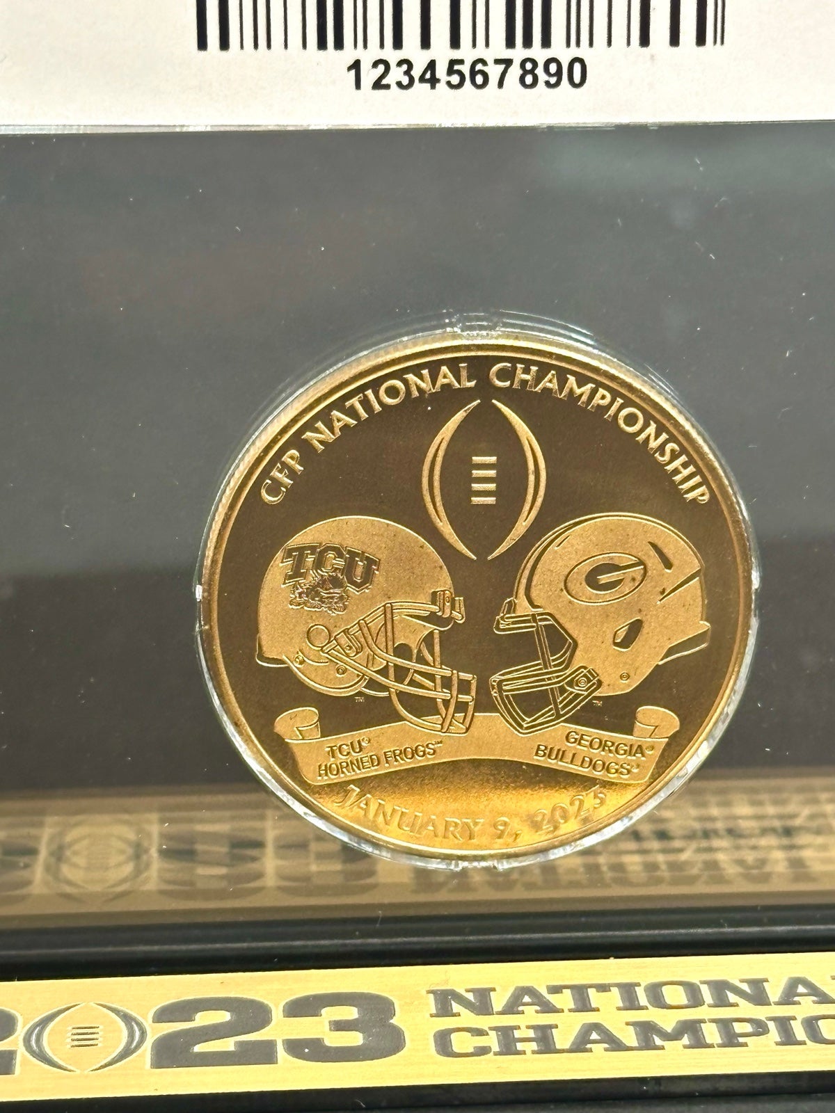 The Highland Mint Collectable Bronze Coin w Commemorative 2023 CFP Ticket