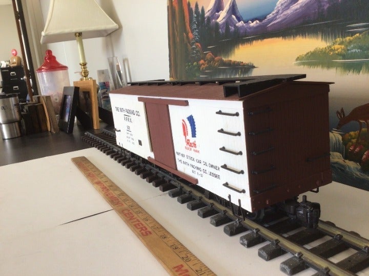 G-SCALE (listing #2) R.P.R.X. THE RATH PACKING CO. RATH BLACK HAWK BOX CAR