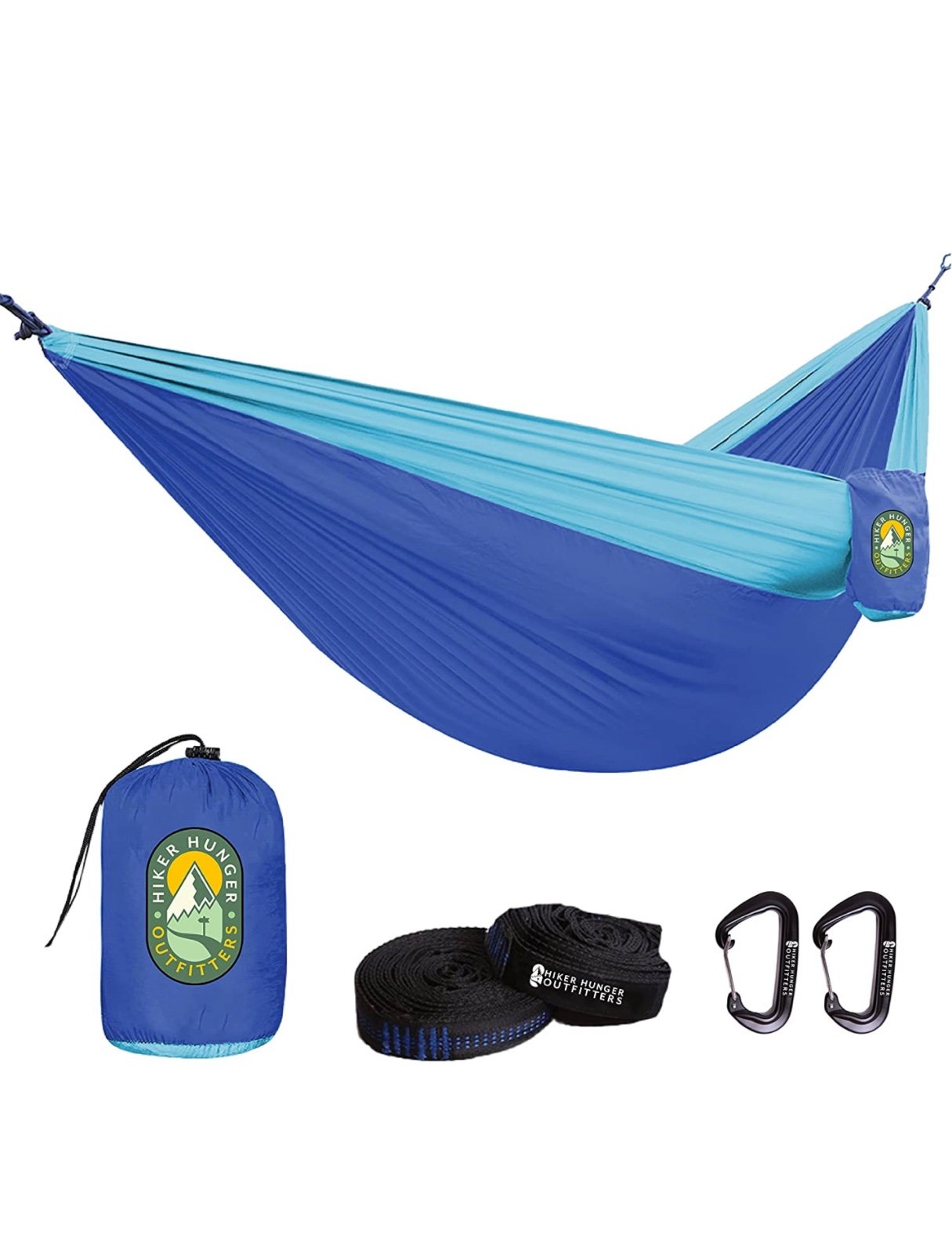 Double camping hammock (blue)