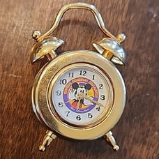 1997 Disneyana Convention t2 Disney Time Works Mini Clock Mickey Mouse READ