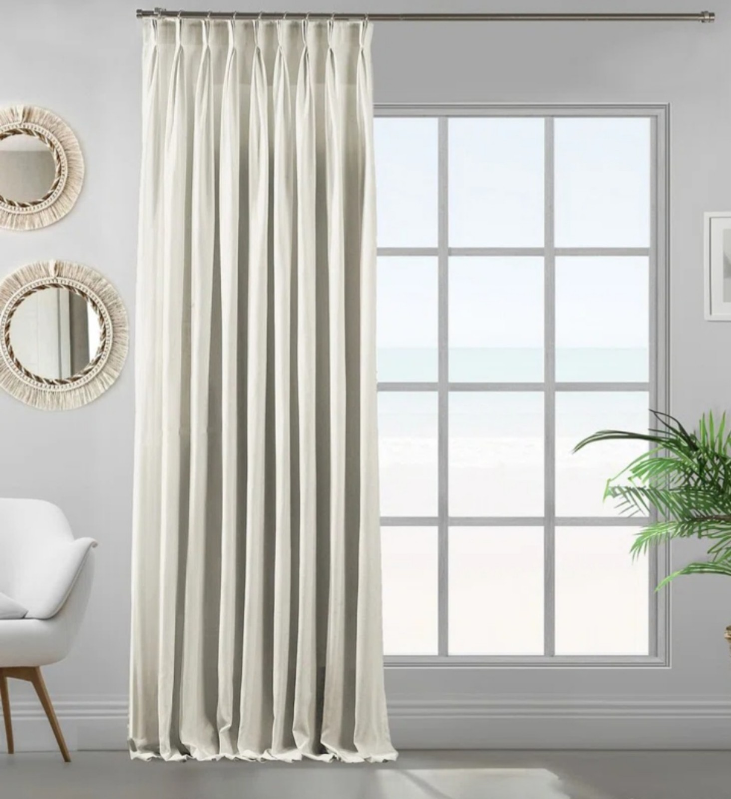 Lillian Curtain panel 75'' W X 95'' H