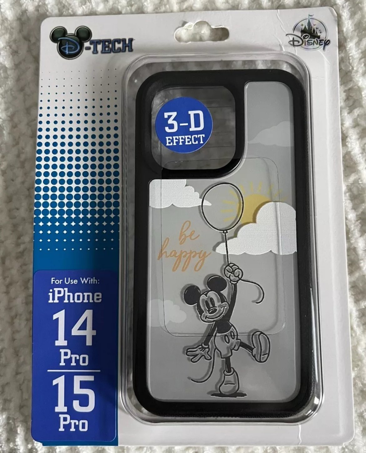 DISNEY PARKS Mickey Mouse Be Happy Balloon 3D IPHONE 14 Pro/15 Pro CASE