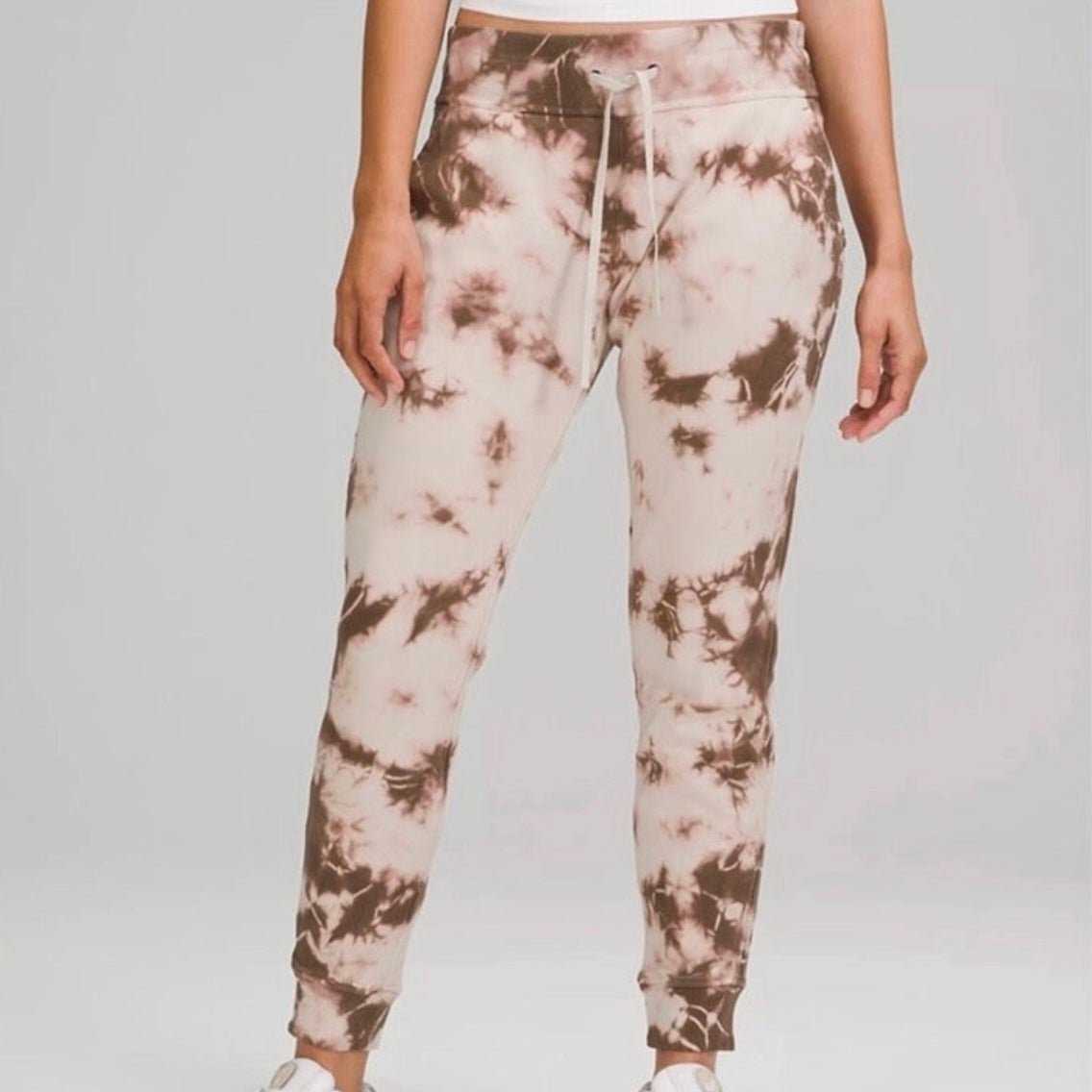 NIP NWT NIB Lululemon Athletica Pink/Brown Marble Tie-Dye Warm Down Jogger Pants