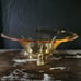 Large Vintage Heisey Empress Sahara Yellow 11 Heraldic Dolphin Footed Bowl
