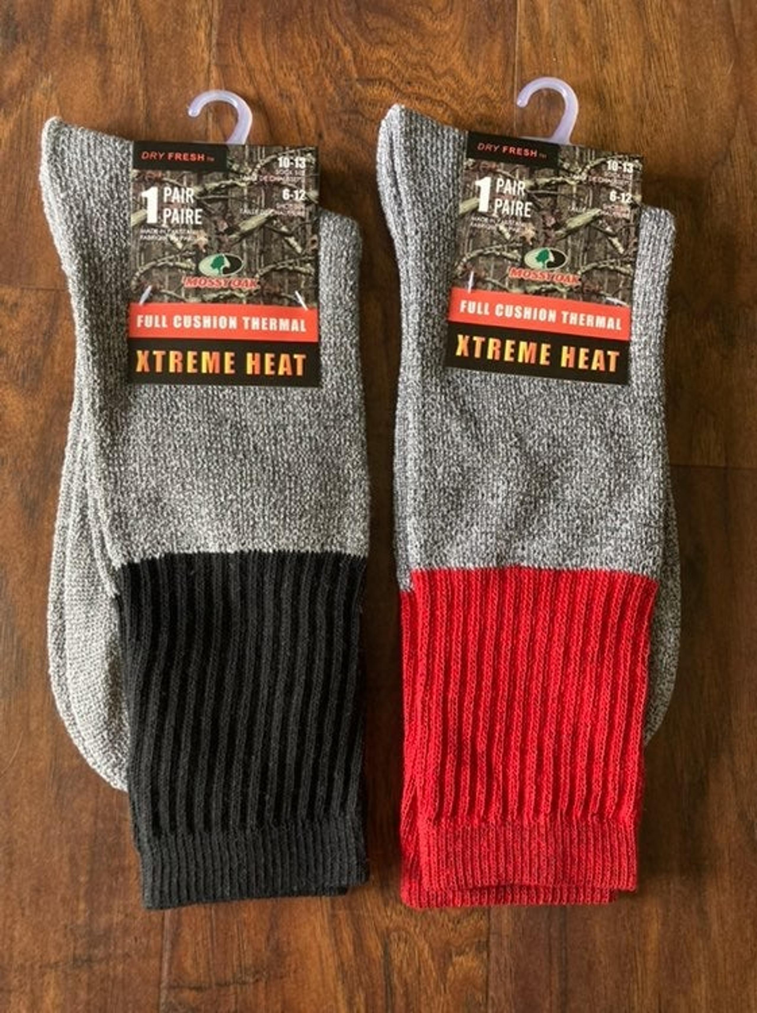 NWT (2) Mossy Oak Thermal Extreme Heat Mens Socks