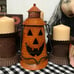 Halloween Pumpkin Rustic Lantern with Handle, Metal