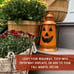 Halloween Pumpkin Rustic Lantern with Handle, Metal