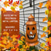 Halloween Pumpkin Rustic Lantern with Handle, Metal
