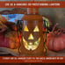 Halloween Pumpkin Rustic Lantern with Handle, Metal