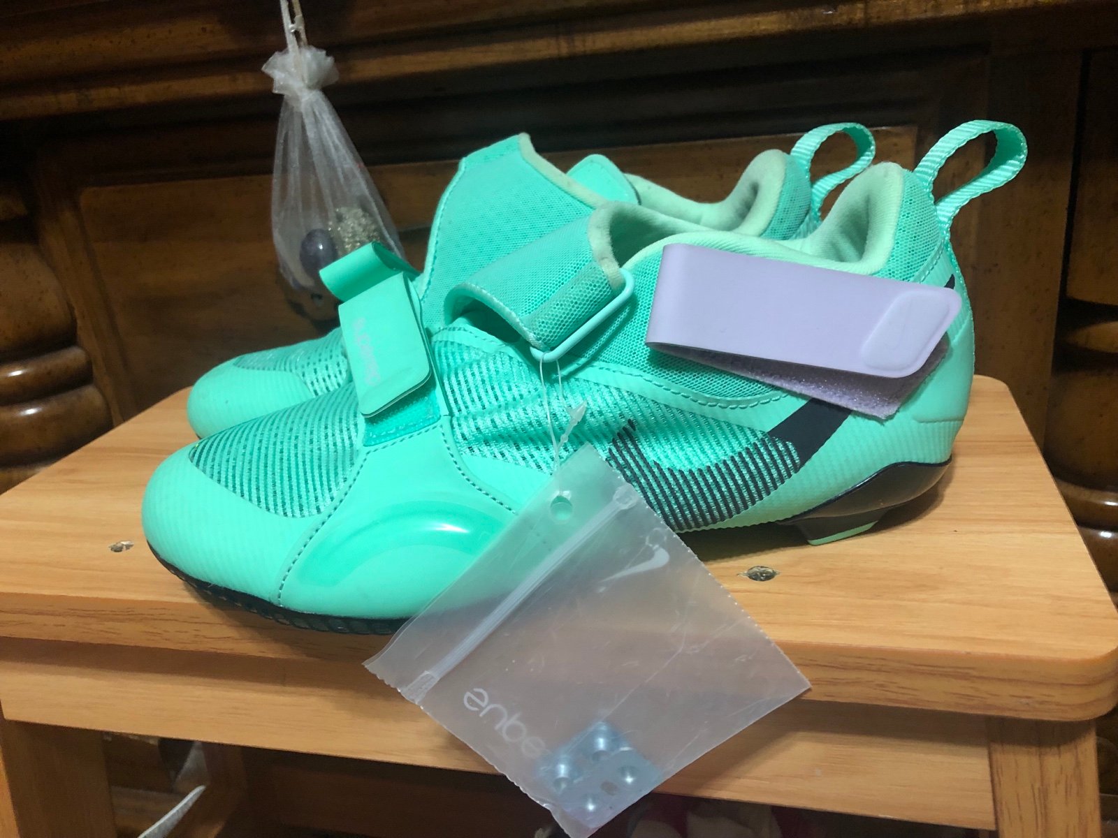 Nike Women 7 SuperRep Cycle Indoor Cycling Peloton Shoes Green Glow CJ0775-305