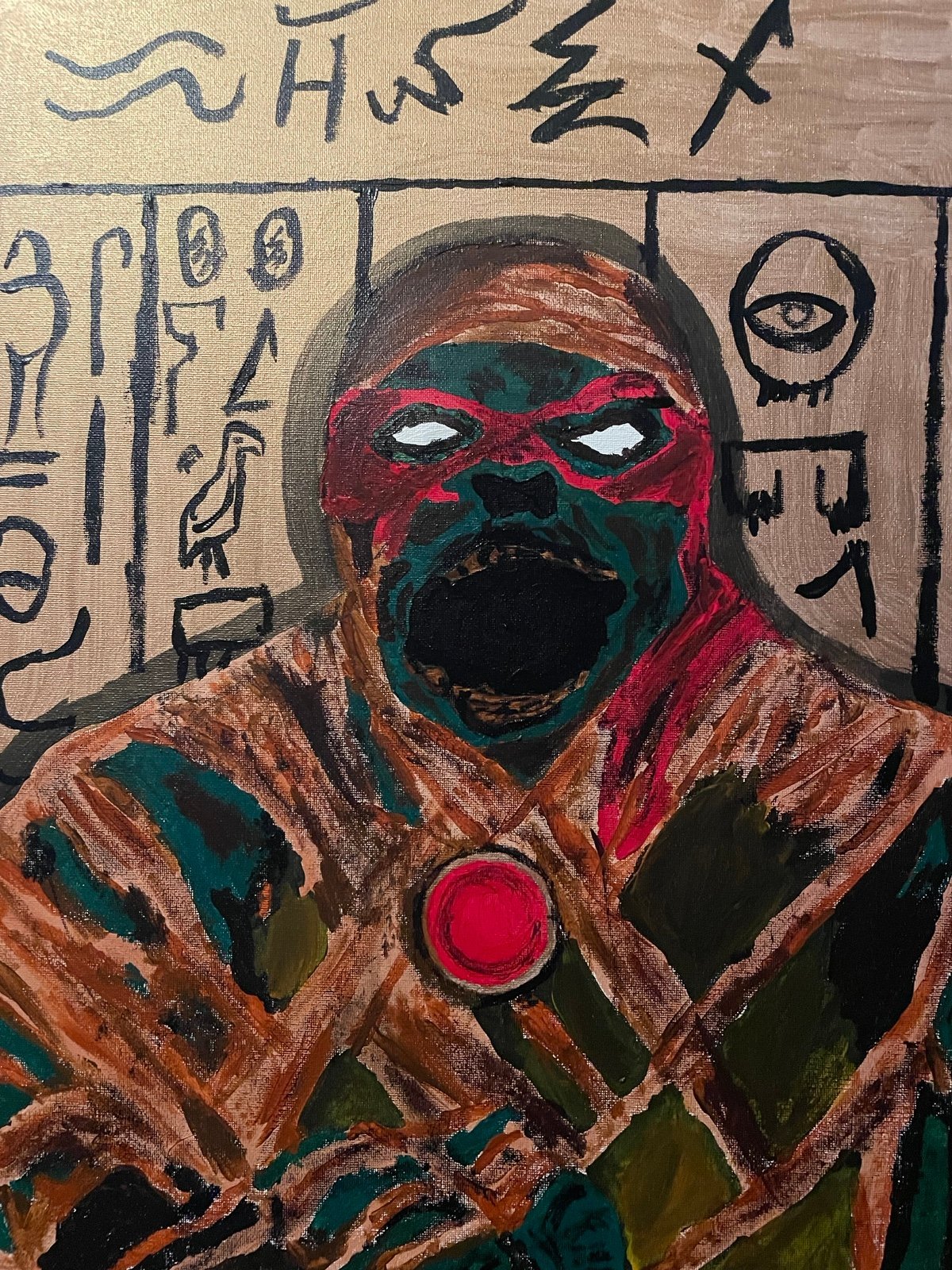 Mummy Raphael 16 x 20 painted canvas