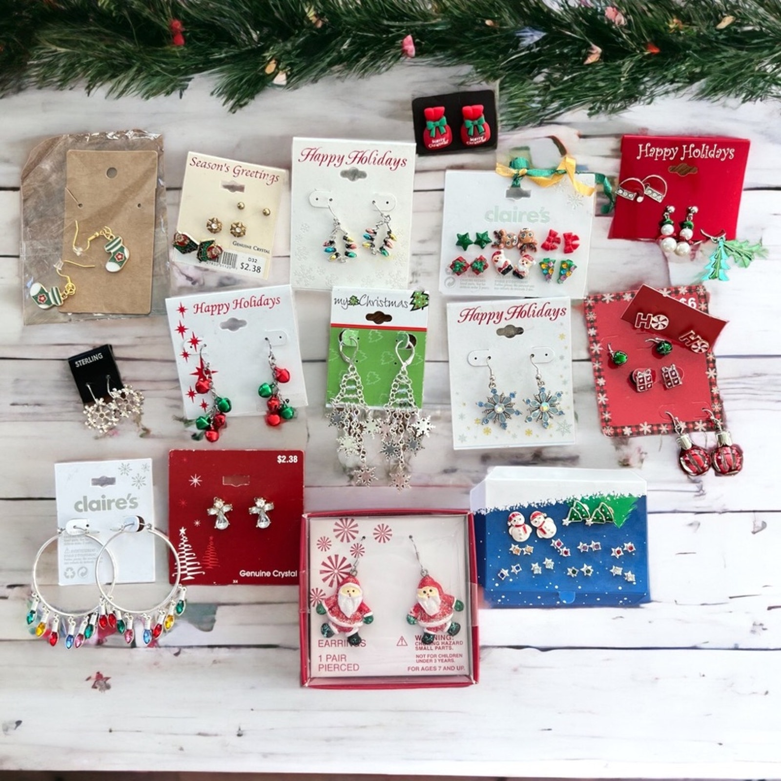 36 pairs of fun Christmas earrings for gifts teacher Liberian