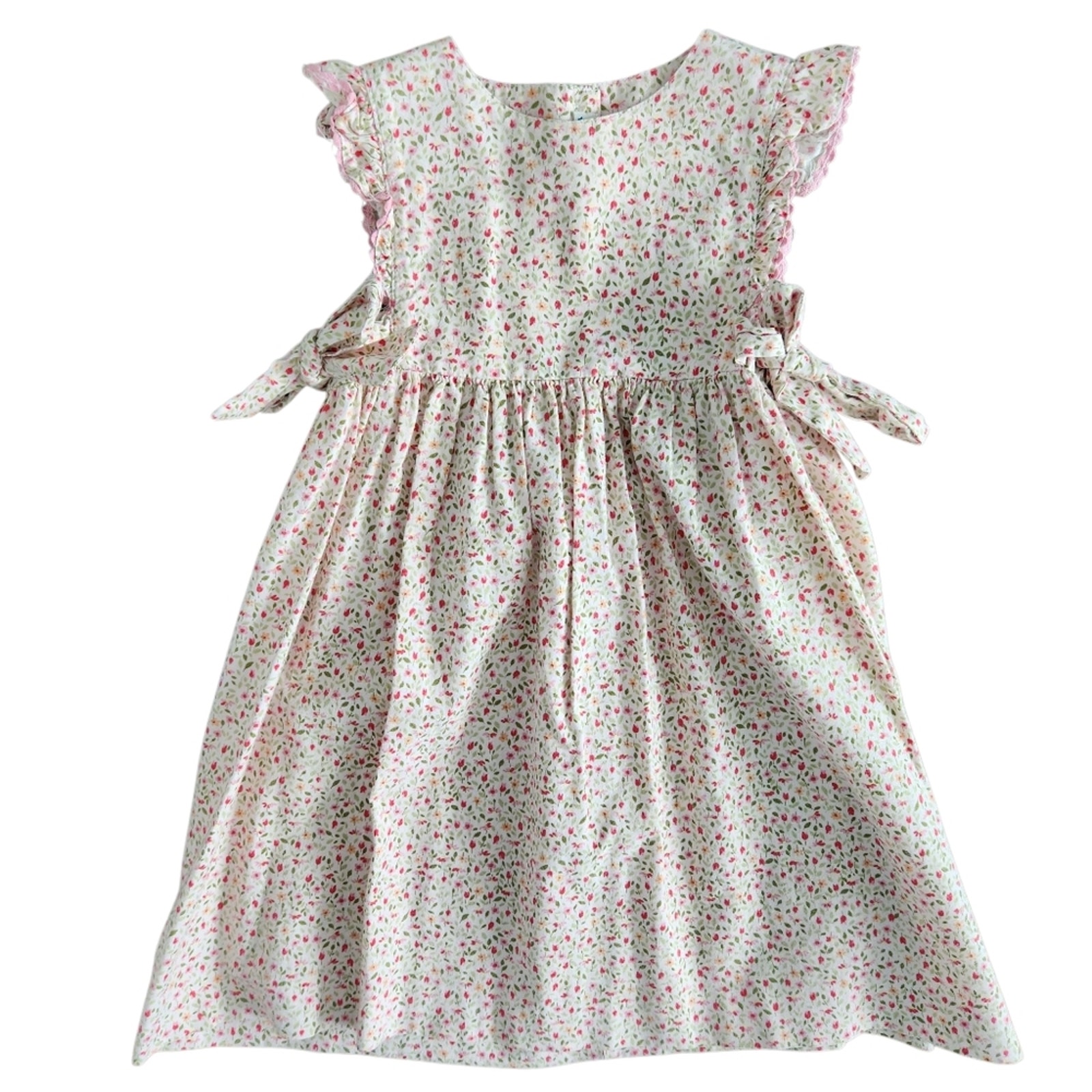 M. Ferrari For Young England 2 Girl's Cotton Floral Dress Designer