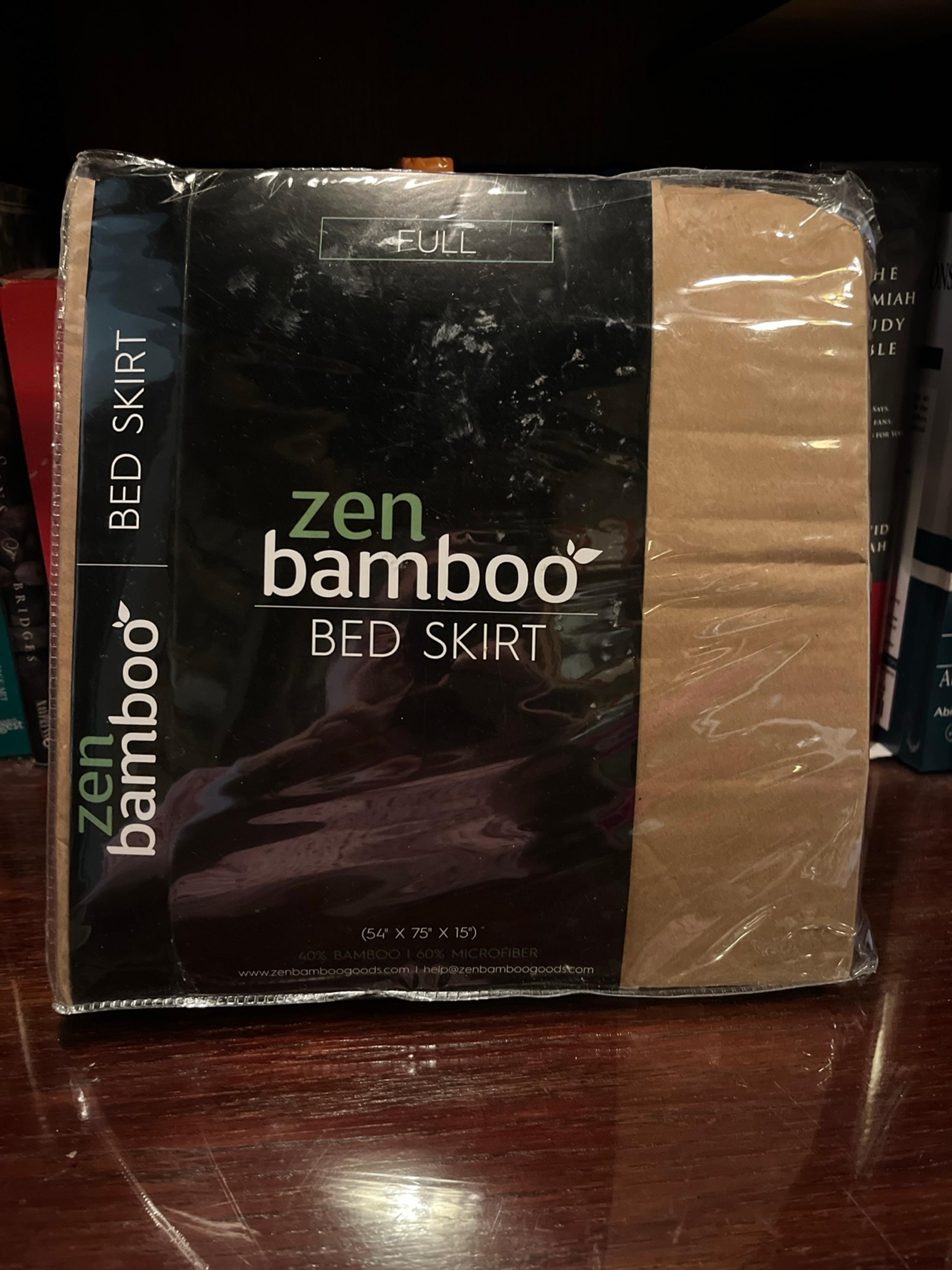 Zen Bamboo bed skirt   White. NiP