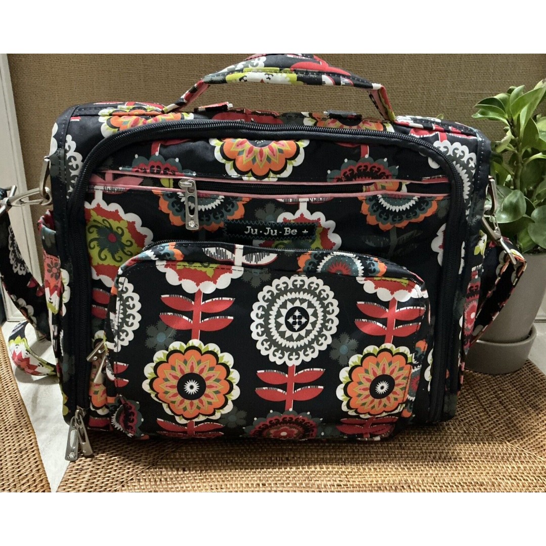 JuJuBe Diaper Bag Dancing Dahlias Print Very Gently Used!