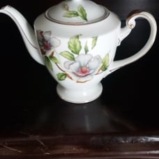 A set of antique Rosalyn enameled glasware