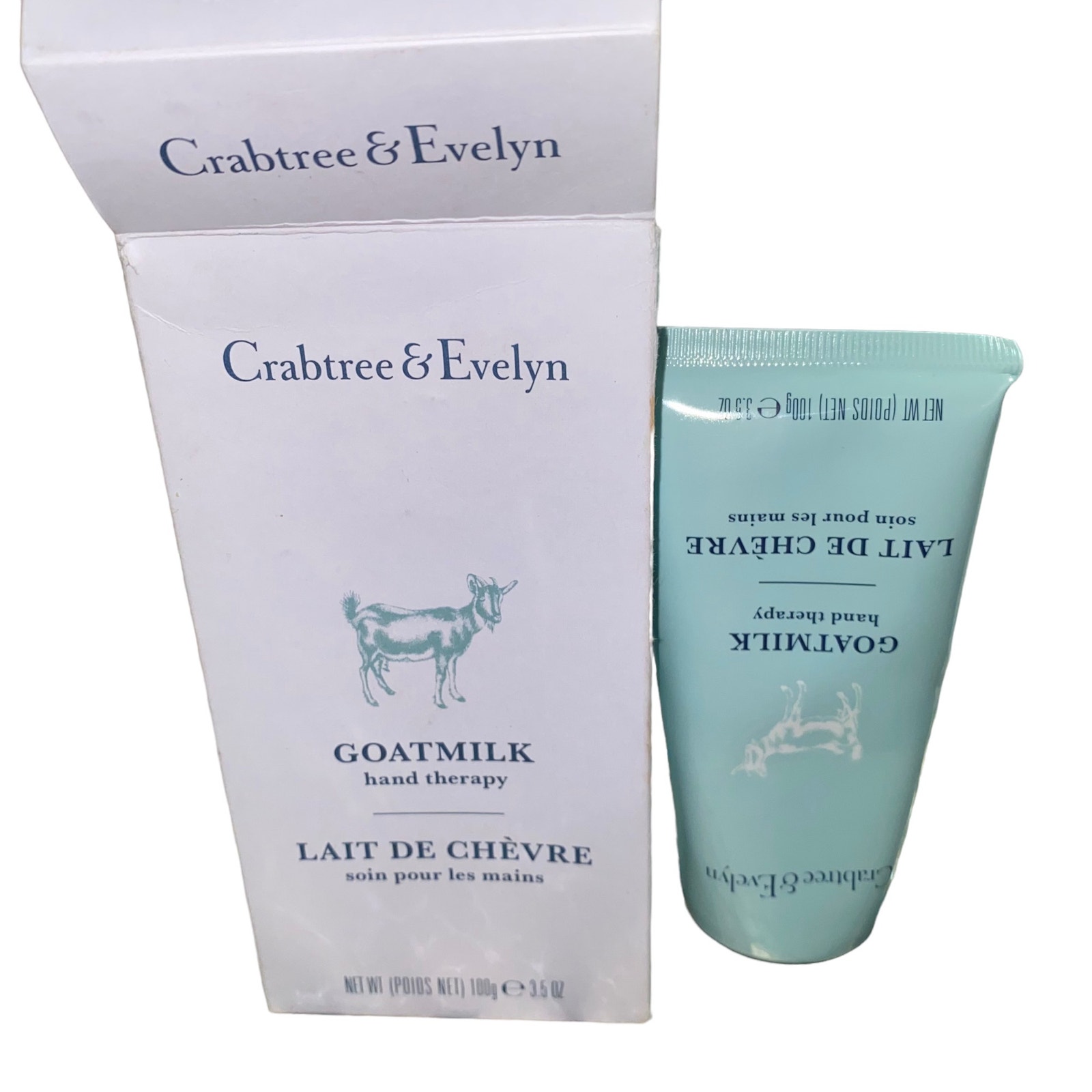 CRABTREE & EVELYN Goat Milk Hand Therapy Cream FSz *NEW BOXED* Minor Box Damage