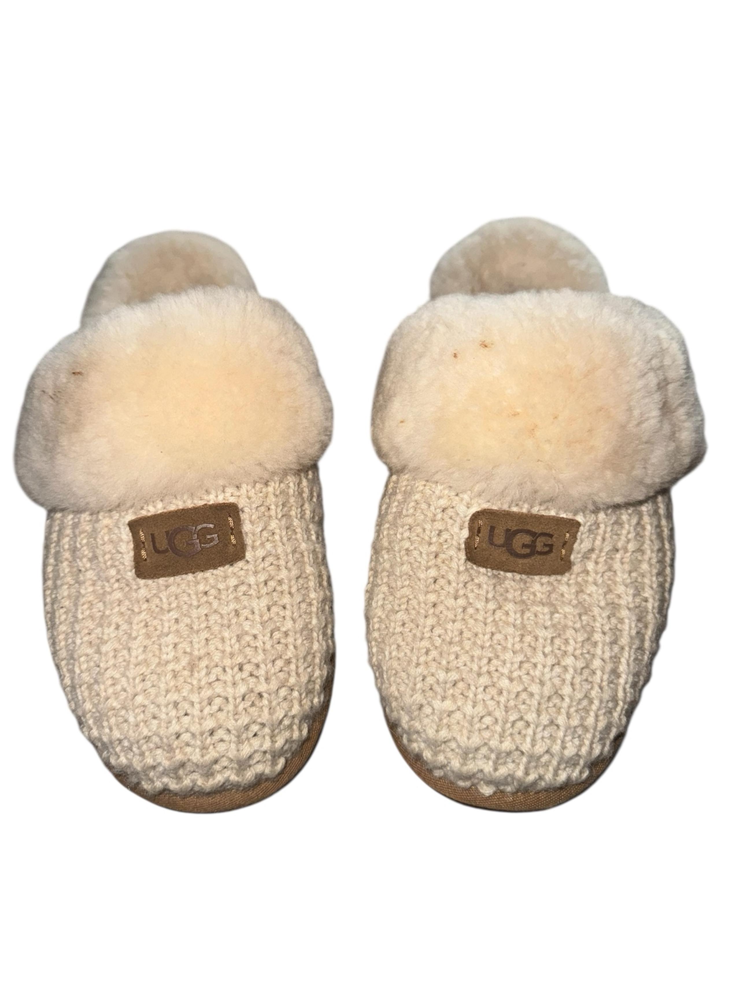 UGG Women’s Cream Cozy Knit Slippers
