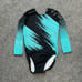 New black Lycra hombre sparkle gymnastics tumbling competition leotard sz XL