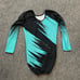 New black Lycra hombre sparkle gymnastics tumbling competition leotard sz XL