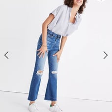 Madewell Retro Crop Bootcut Jeans Knee-R
