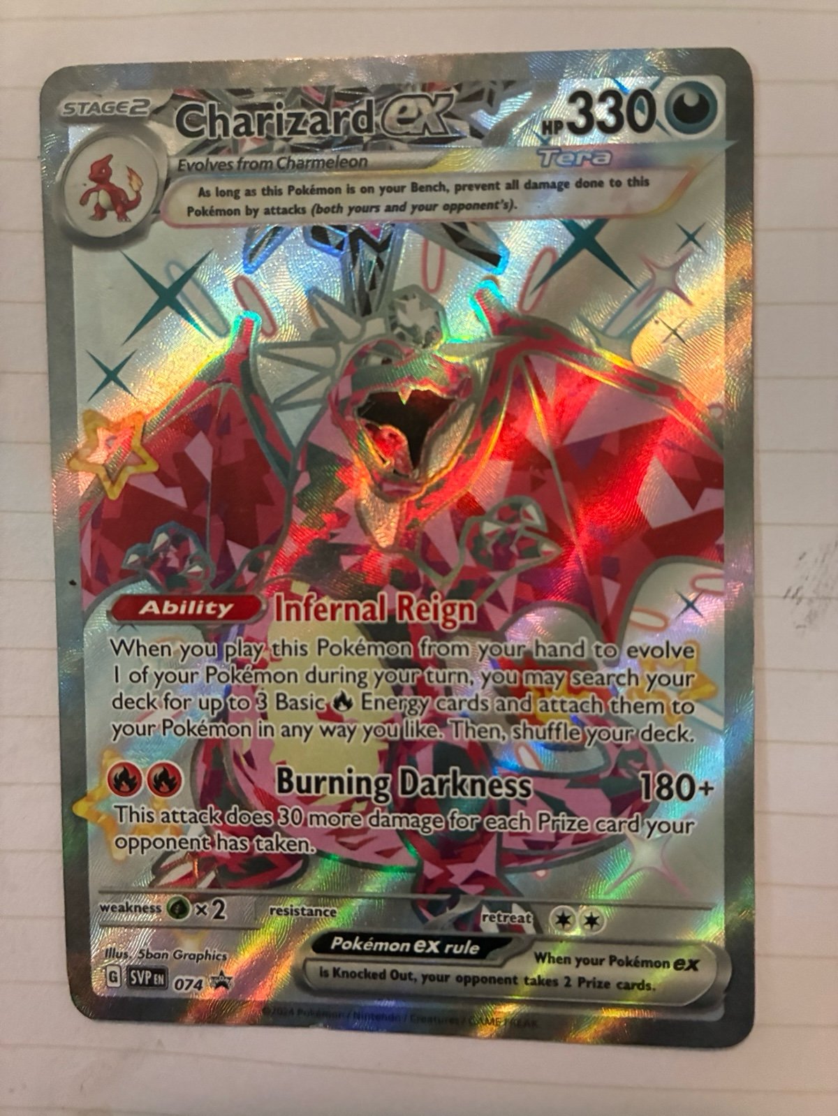 Pokemon – Charizard ex SVP 074 – Paldean Fates Black Star Promo – Shiny Pokemon