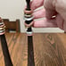 Handcrafted Iron Candle Holders With Rings, Set Of 2 With Beeswax Candles