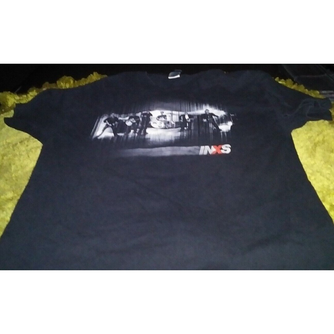 INXS Australian Rock Band Black Vintage T-Shirt Size L (Older Delta T)