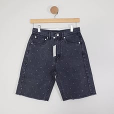 NWT Generation Love Freya Crystal Black Denim Jorts Bermuda Jean Shorts