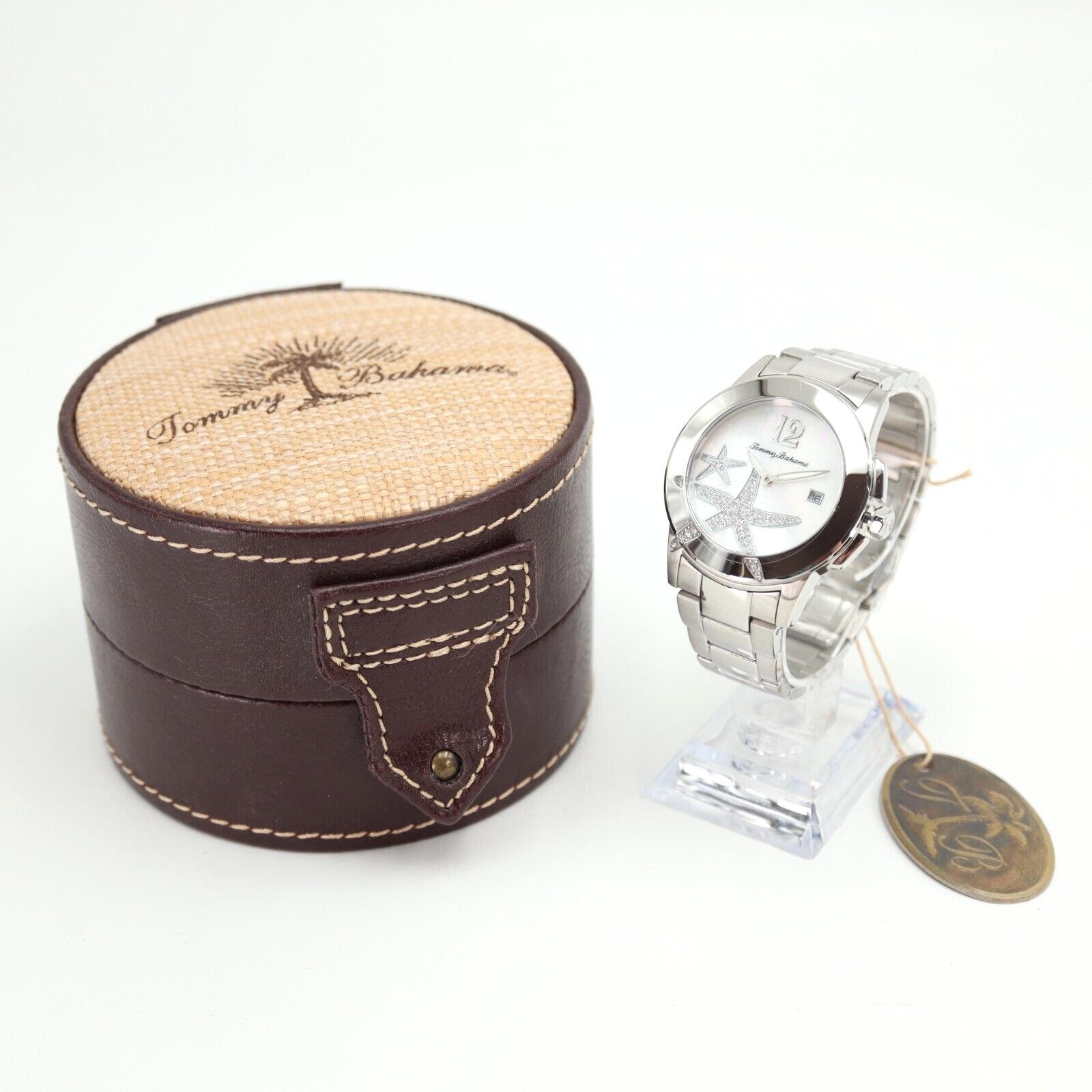 Tommy Bahama Womens Watch Bimini Crystal MOP Silver Tone Starfish TB4045 250