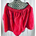 ASOS CURVE RED OFF SHOULDER EYELET TOP FLUTED SLEEVES SIZE 20 (FITS 22/24)