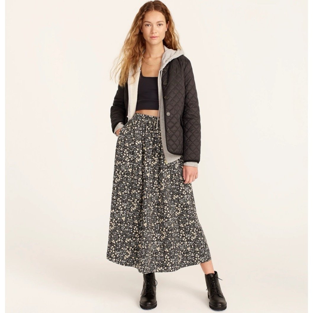 J. Crew Quilted Puffer Lady Jacket with PrimaLoft Black
