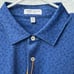 Peter Millar Summer Comfort Polo Shirt Sun Protection Blue Pattern Size M