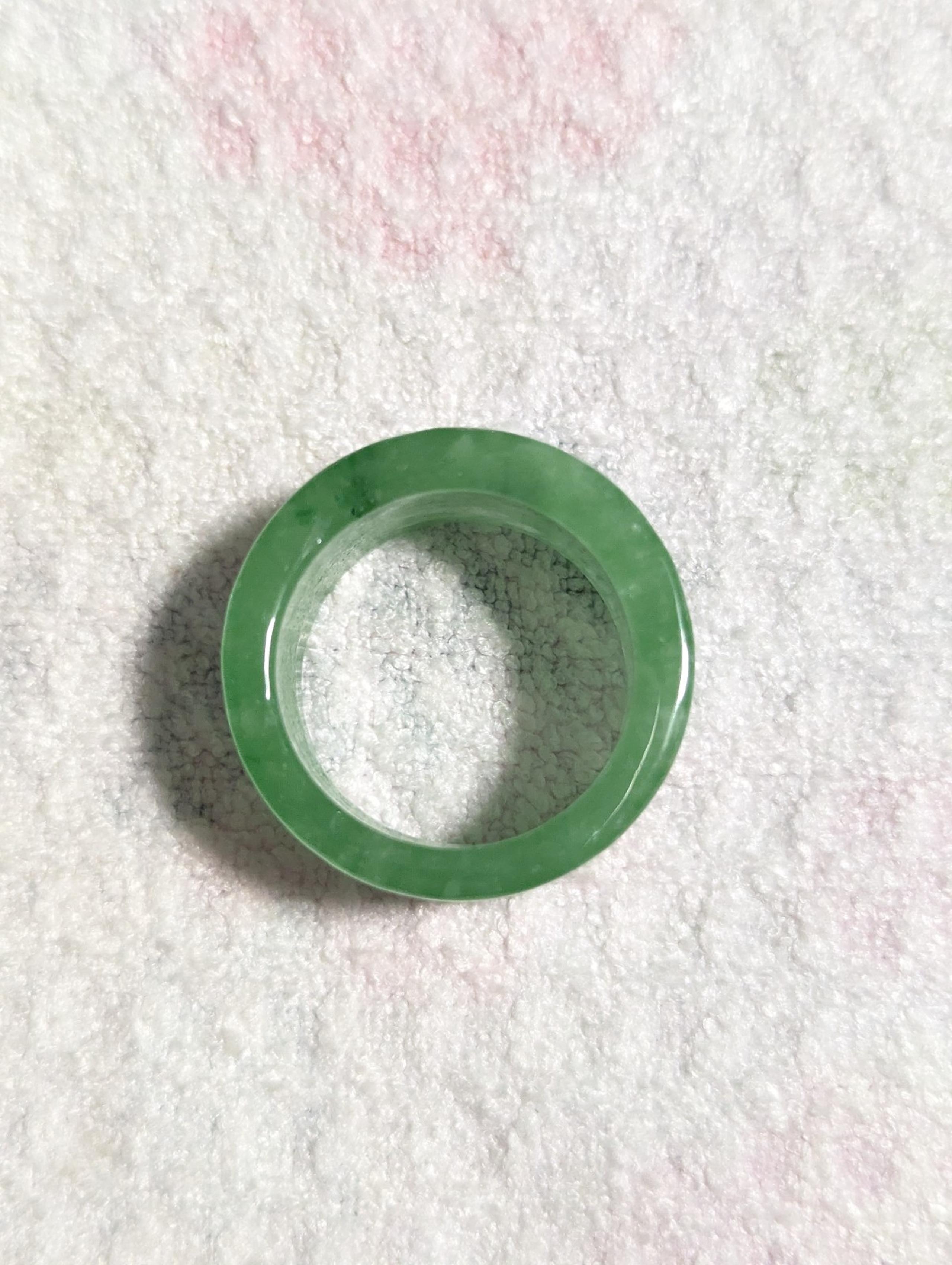 Natural Jade Ring - Size 7.5