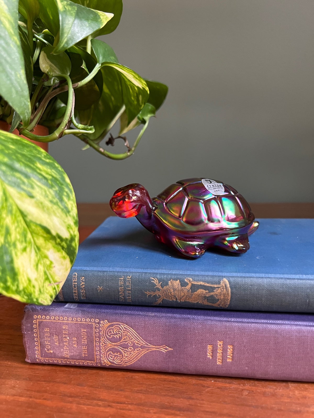 VTG Fenton iridescent turtle