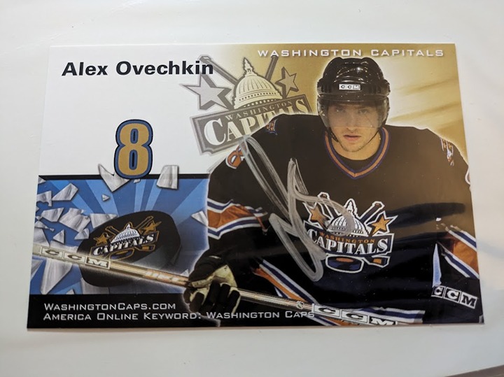 OVECHKIN: Autographed Rookie Year Photo, w/ JSA Certificate of Authenticity
