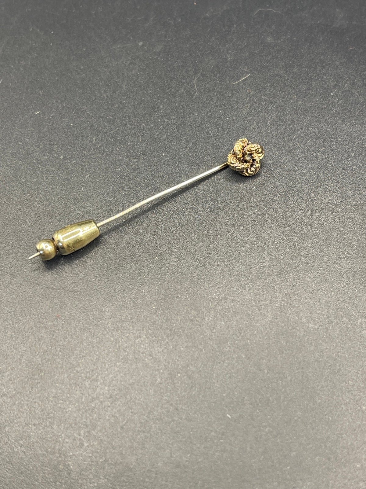 Stick Pin Vintage/Antique 1909 Pat Pending Pin Is 14k Gold 122022@