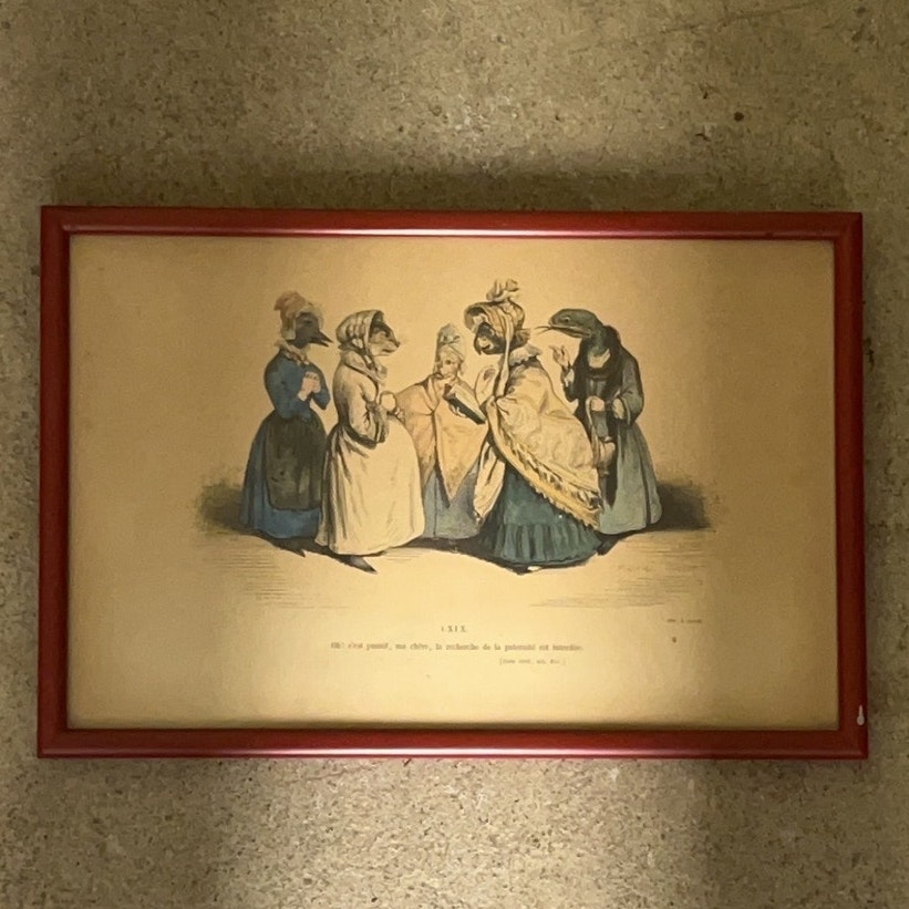 Jean Jacques Grandville (French 19thC) Metamorphoses print - I. XIX