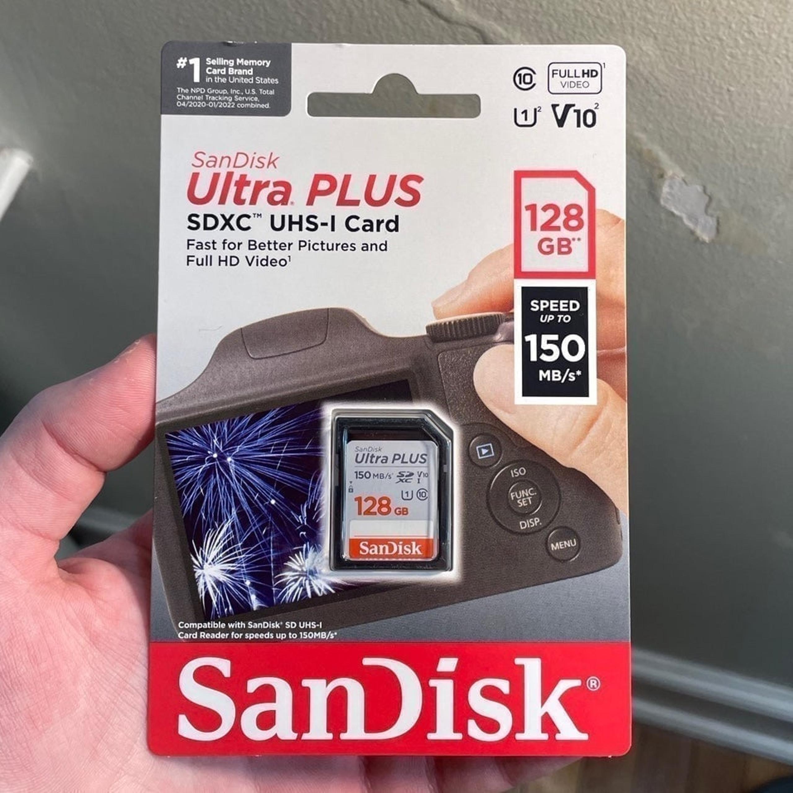 [NWT] SanDisk 128GB Ultra Plus SDXC UHS-I Card