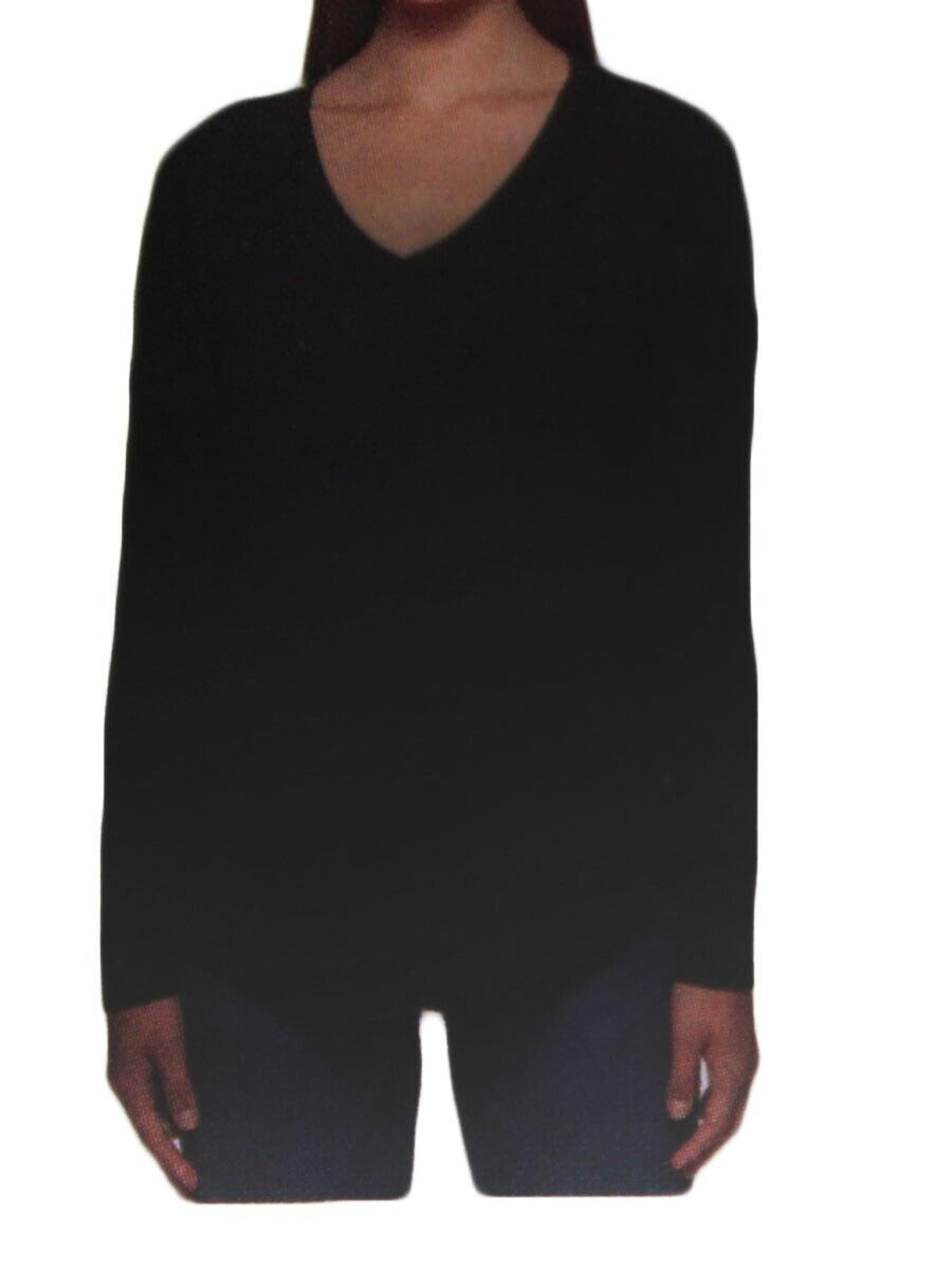 Women Top Black Knit Long Sleeve Waffle Top Size Small