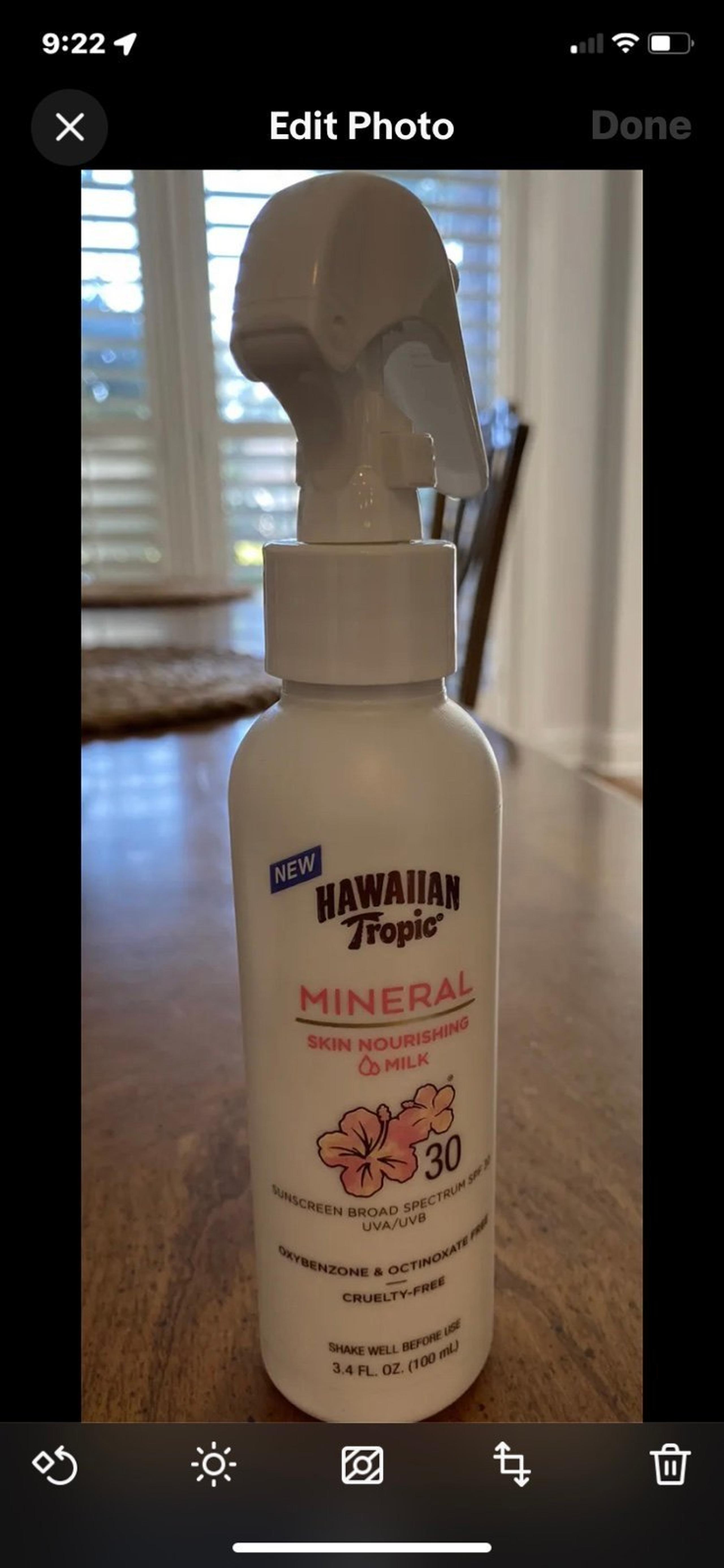 Hawaiian Tropic Mineral Skin Nourishing Milk Lotion Spray Sunscreen 3.4oz, 100ml
