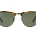 Ray-Ban RB3016 Clubmaster Classic Sunglasses with Tortoise Frame Green Lenses