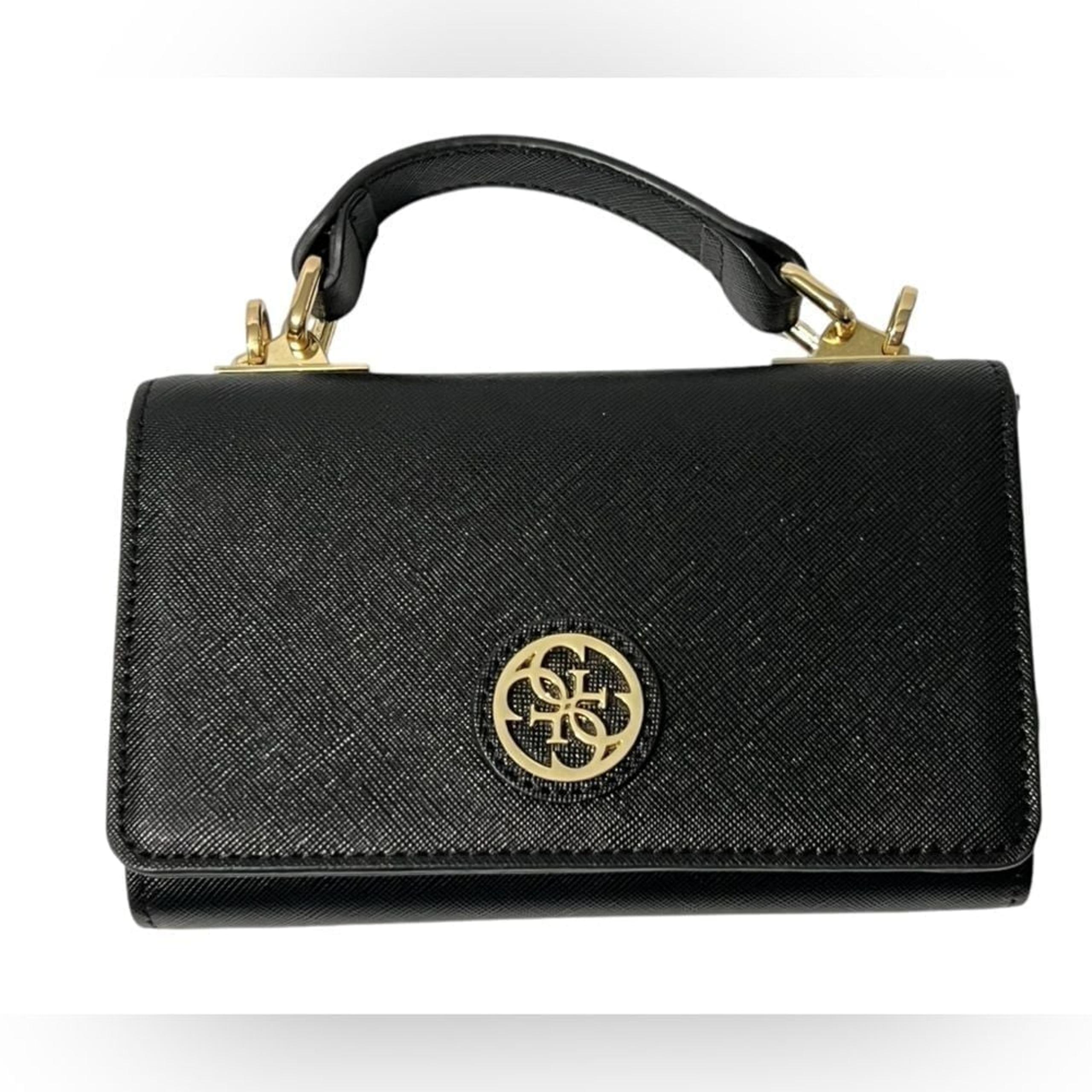 G by Guess Crossbody trifold wallet purse clutch detachable strap black